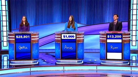 Julia Collins $428,100. . Monday jeopardy